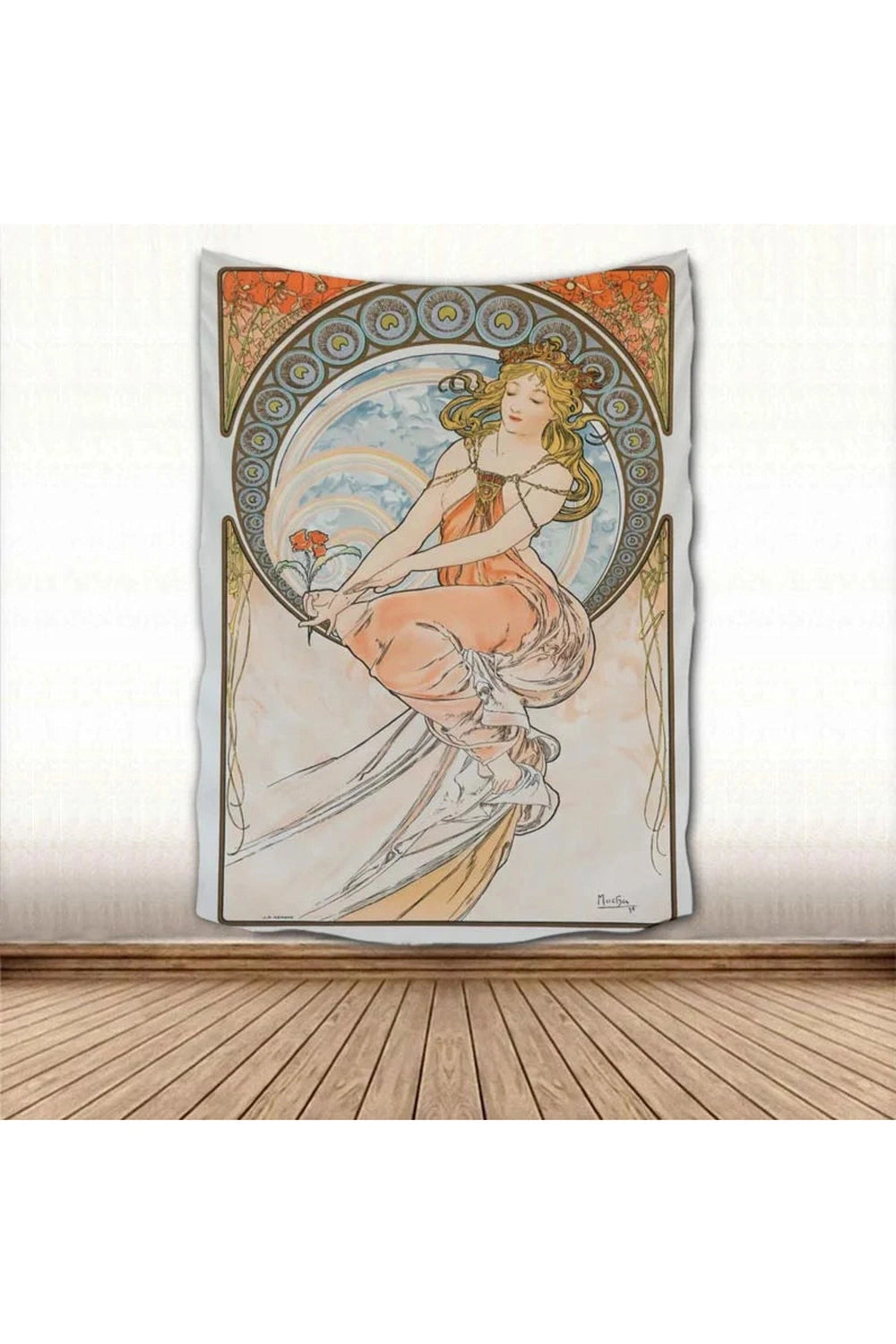 Art Nouveau Zodiac Goddess Tapestry