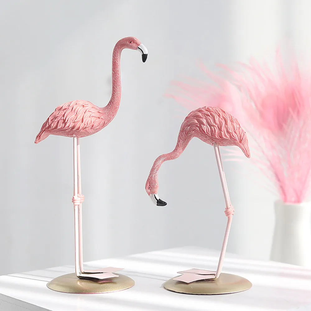 Resin Pink Flamingo Figurine