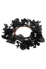 Midnight Halloween Black Wreath