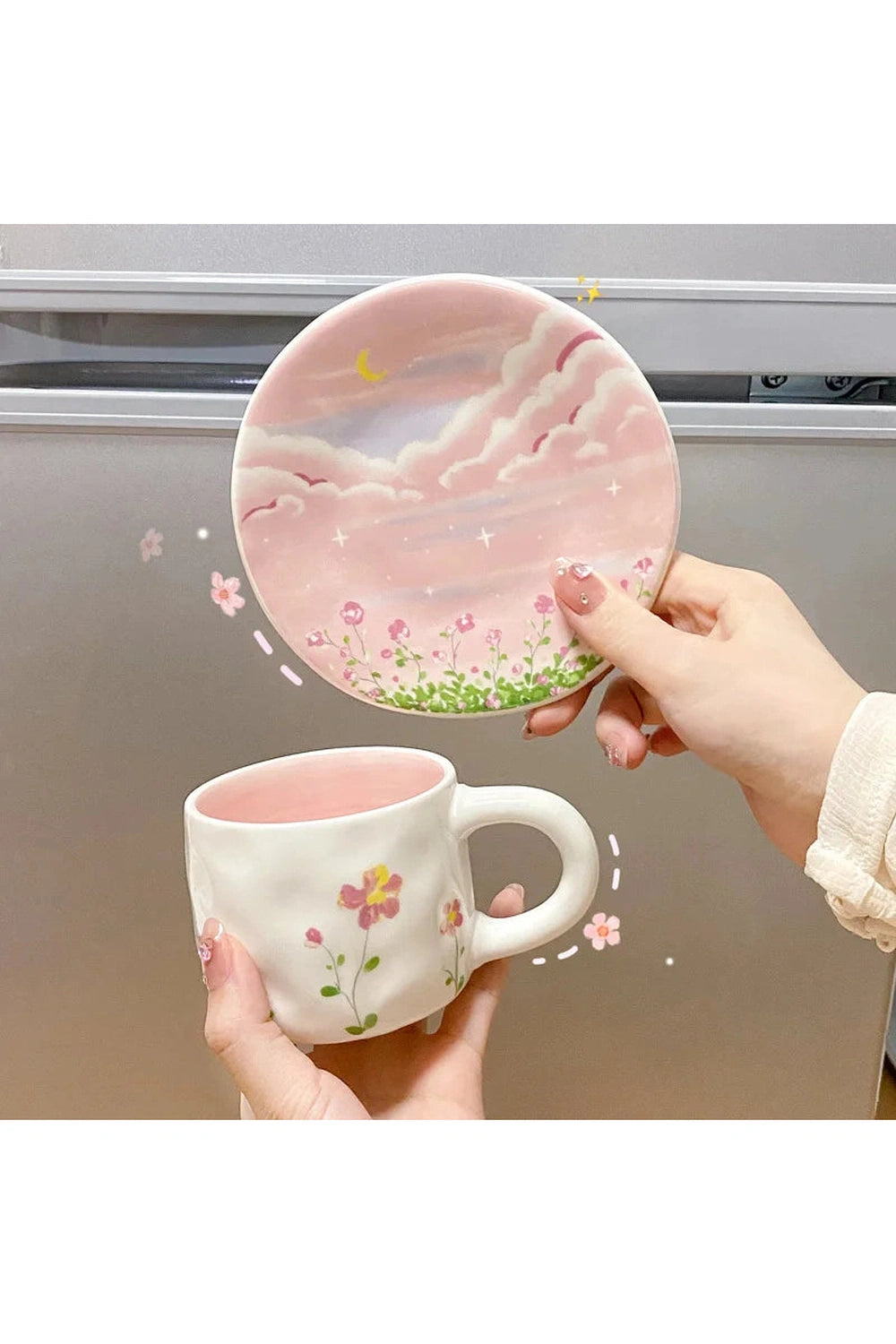 Pink Hand-painted Cup