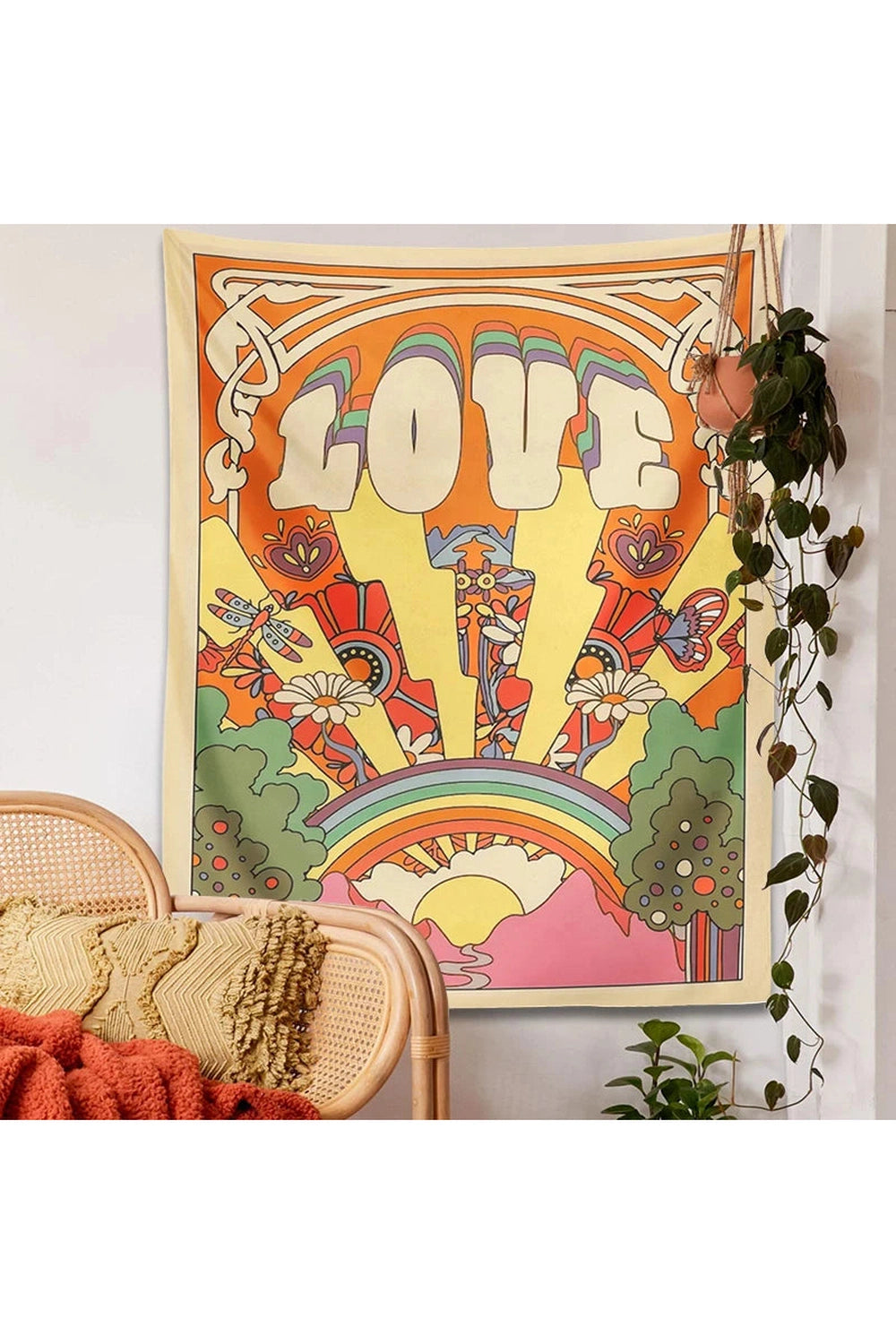 Groovy Love Retro Tapestry