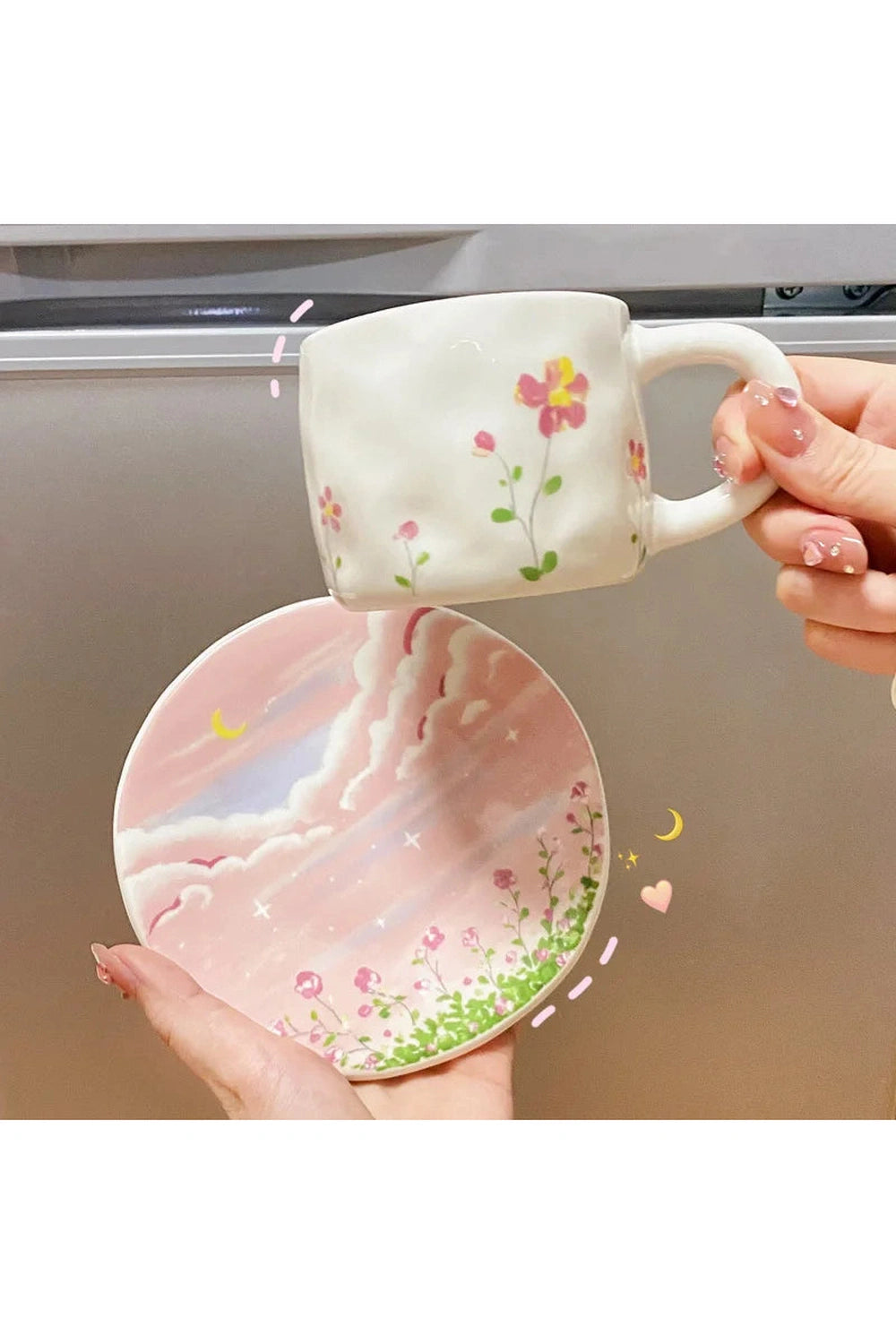 Pink Hand-painted Cup