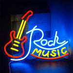 Gitarren-Rock-Neon-Dekor