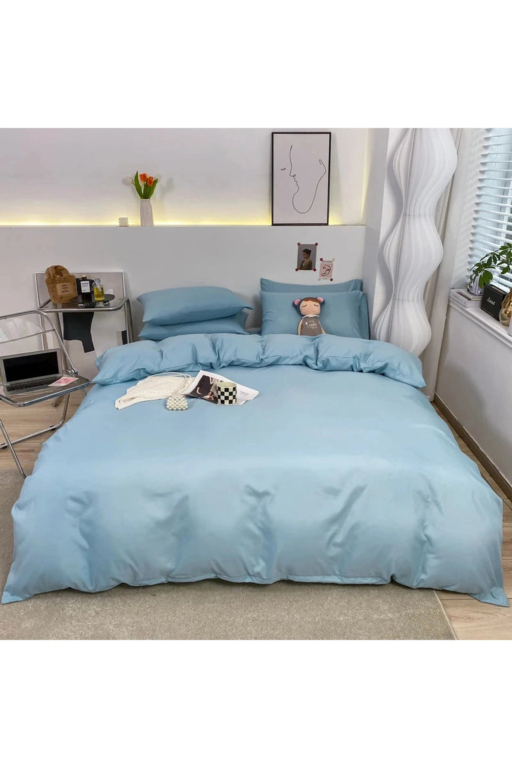 Cozy Solid Color Bedding Set