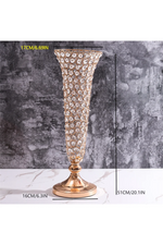 Crystal Gold Floral Vase