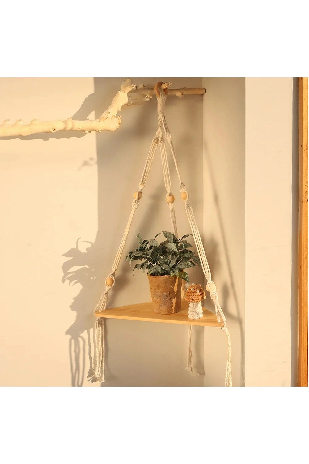 Bohemian Corner Hanging Shelf