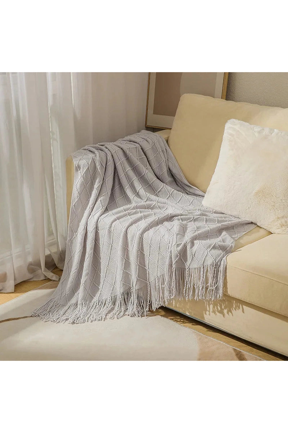 Warm Spice Fringe Blanket