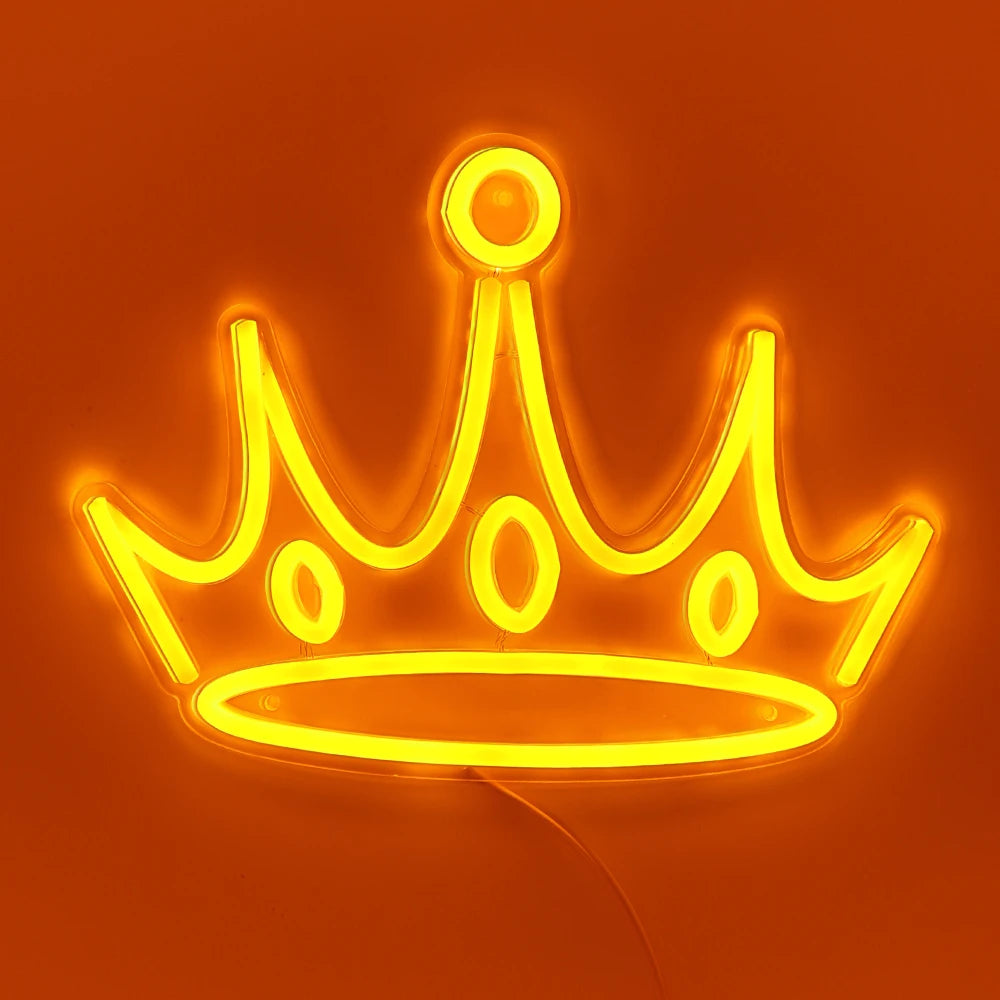 Yellow Crown Neon Sign