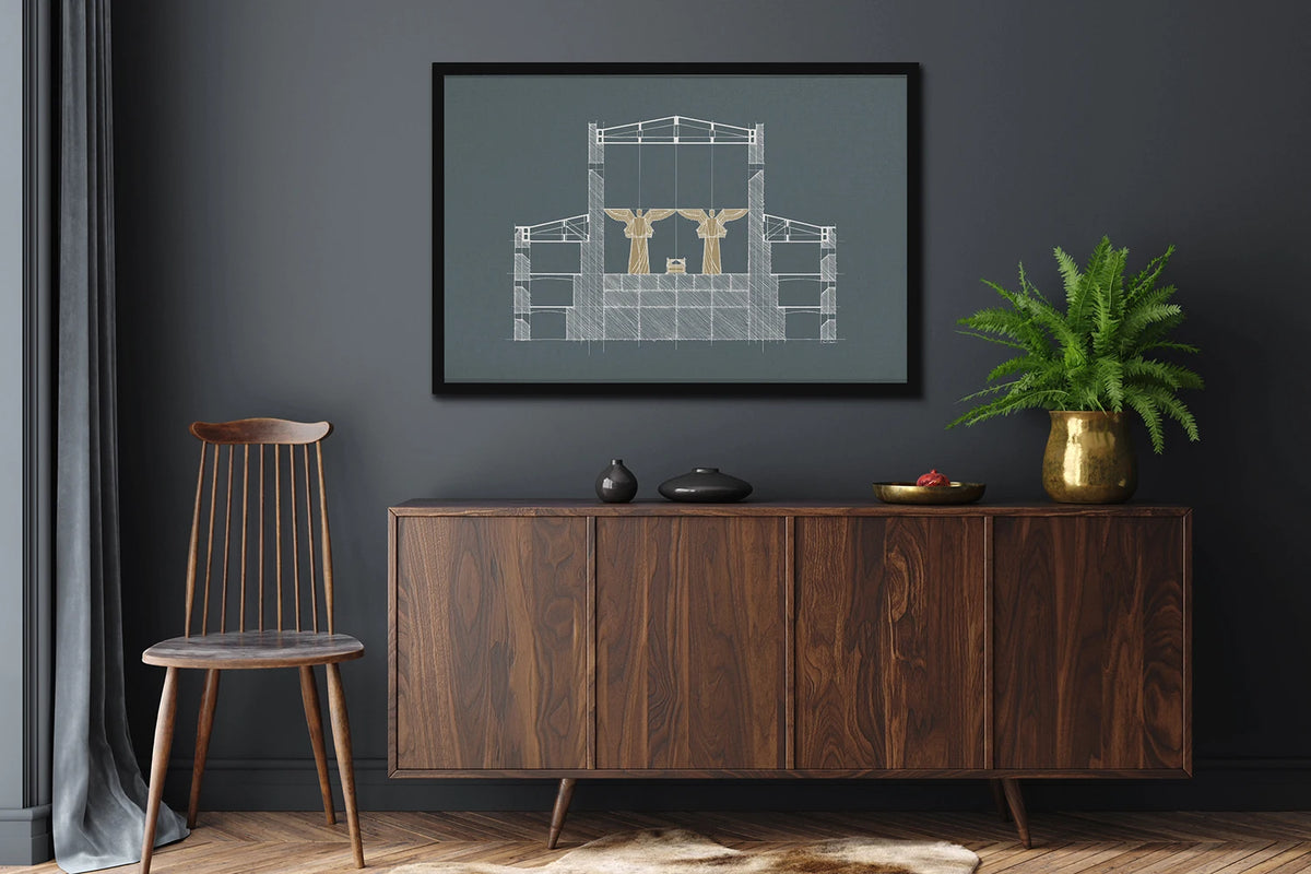 Solomon's Temple Sketches Canvas Poster