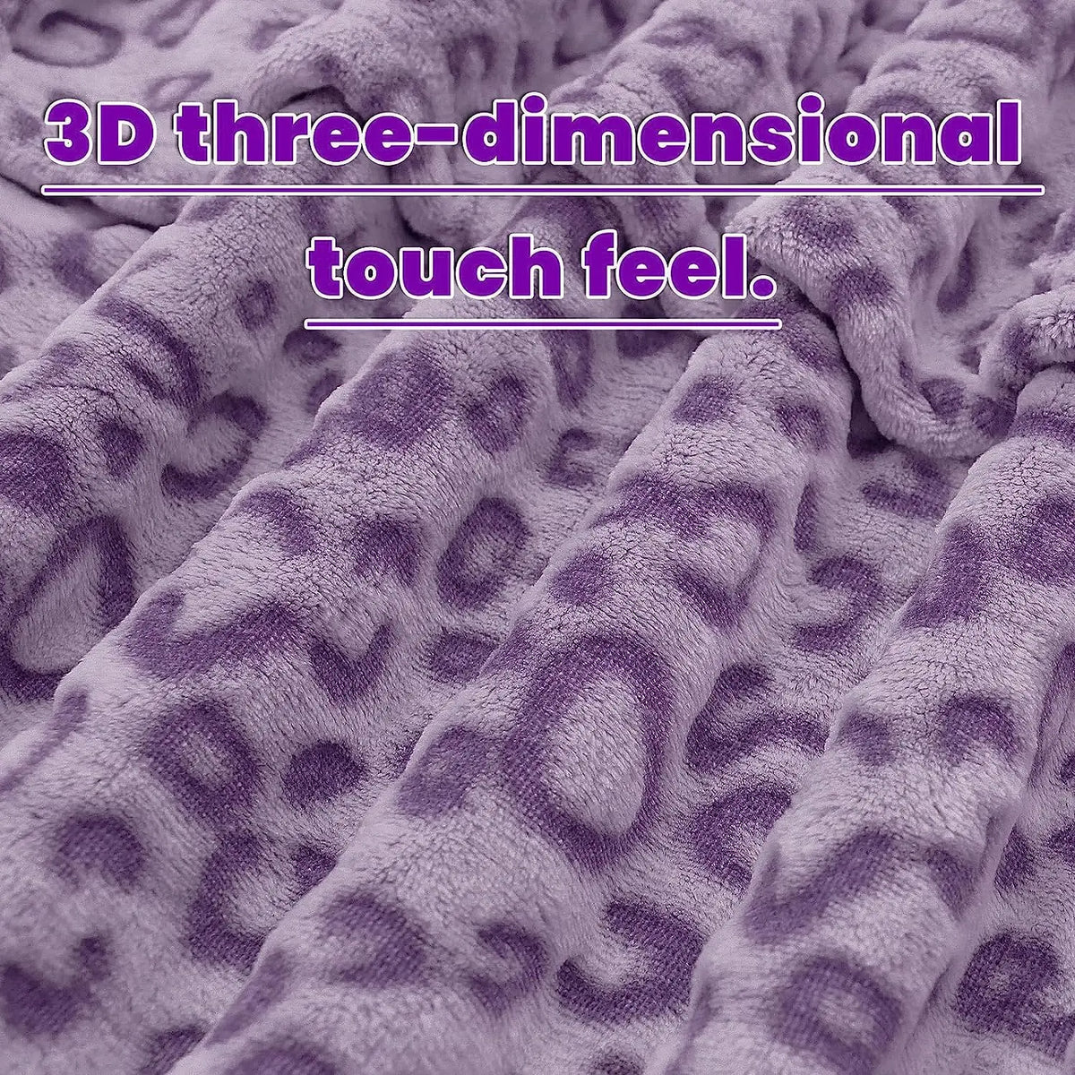 Purple Leopard Print Fleece Blanket