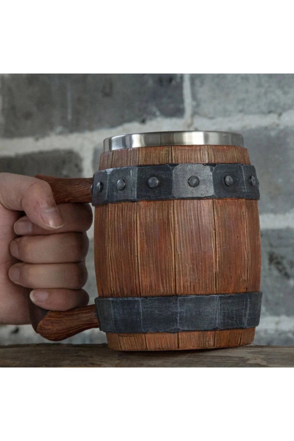 Wood Style Viking Mug