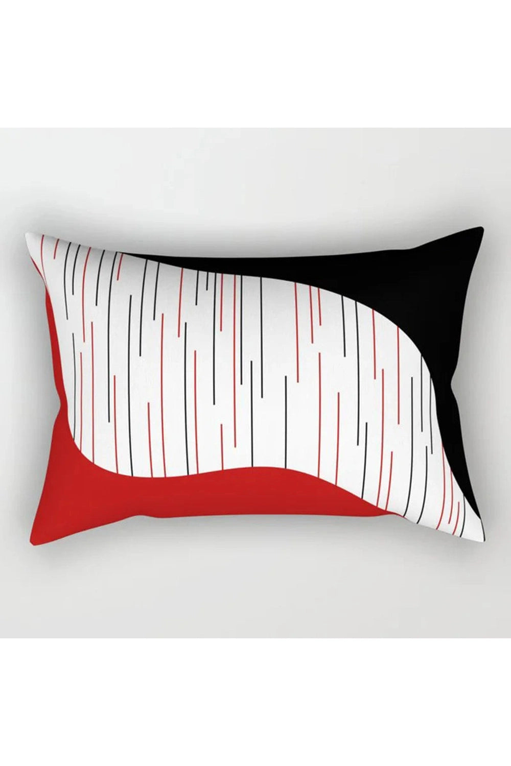 Red Geometric Pillow Case