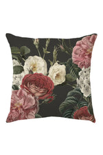 Rose Linen Square Pillow Case