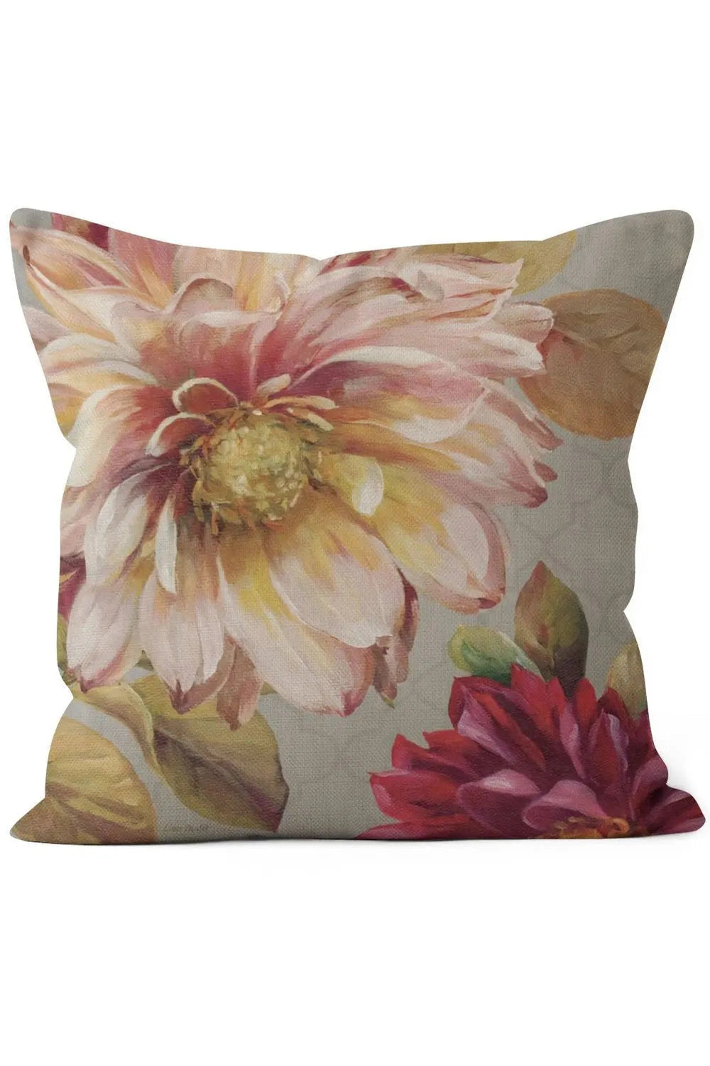 Pink Flower Decor Pillow Case