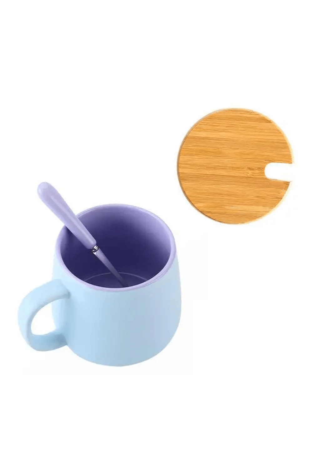 Ceramic Mug with Lid & Spoon