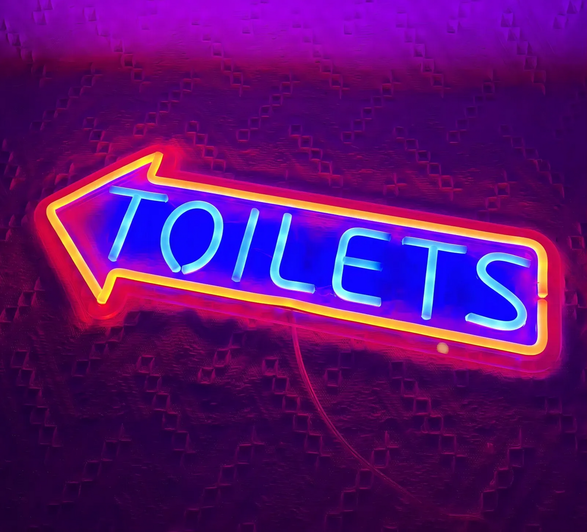 Toilets Direction Neon Sign