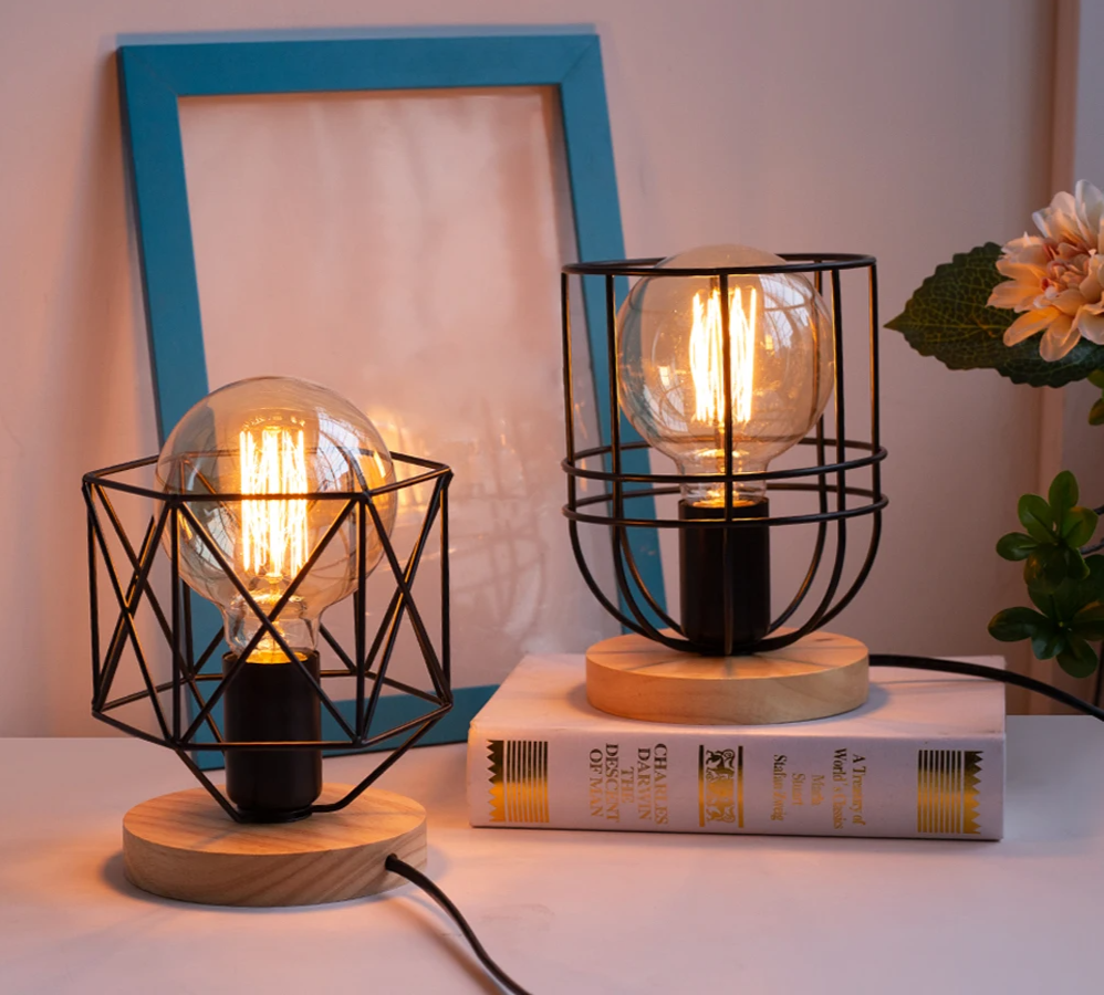 Retro Wooden LED Lamp