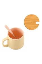 Ceramic Mug with Lid & Spoon