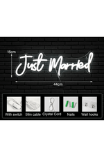 Just Married Neon Sign