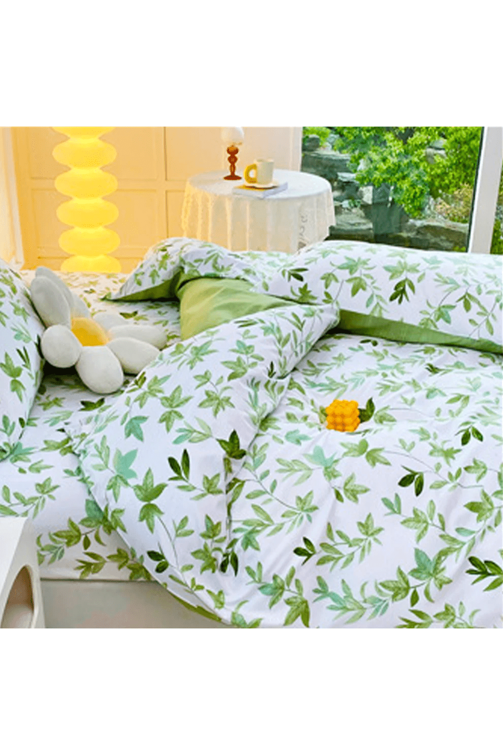 Green Floral Comforter Bedding Set