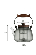 Embossed Glass Kettle Infuser