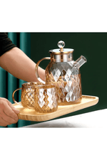 Diamond Glass Juice Teapot