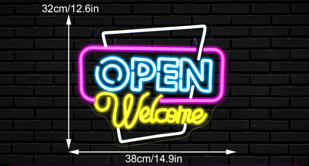 Welcome Open Neon Sign