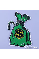 Money On Fire Embroidered Patches