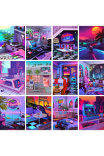 Synthwave Canvas Poster Series