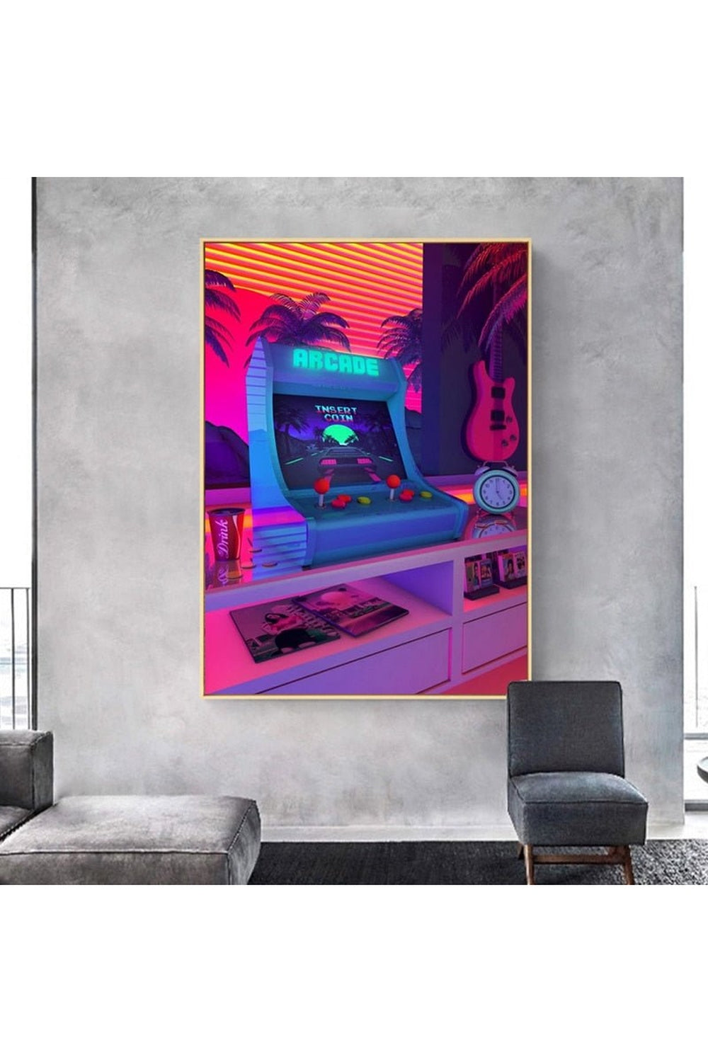 Synthwave Canvas Poster Series