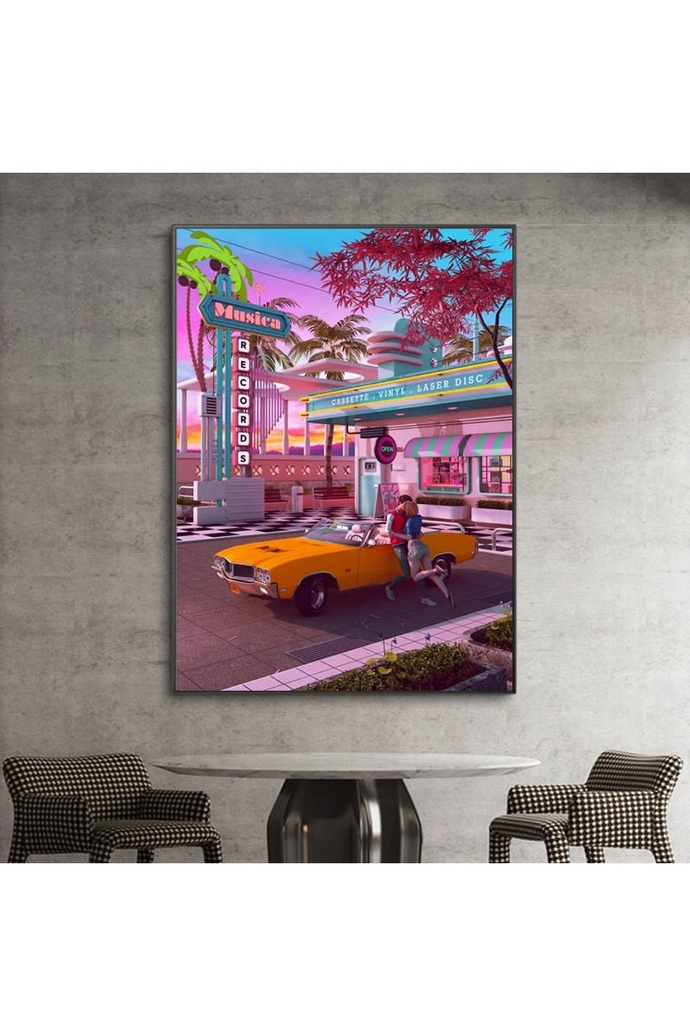 Synthwave Canvas Poster Series