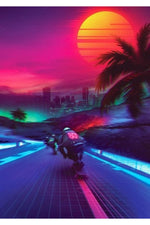 Synthwave Canvas Poster Series