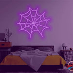 Spider Web Neon Sign