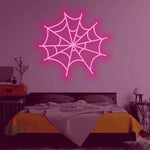 Spider Web Neon Sign