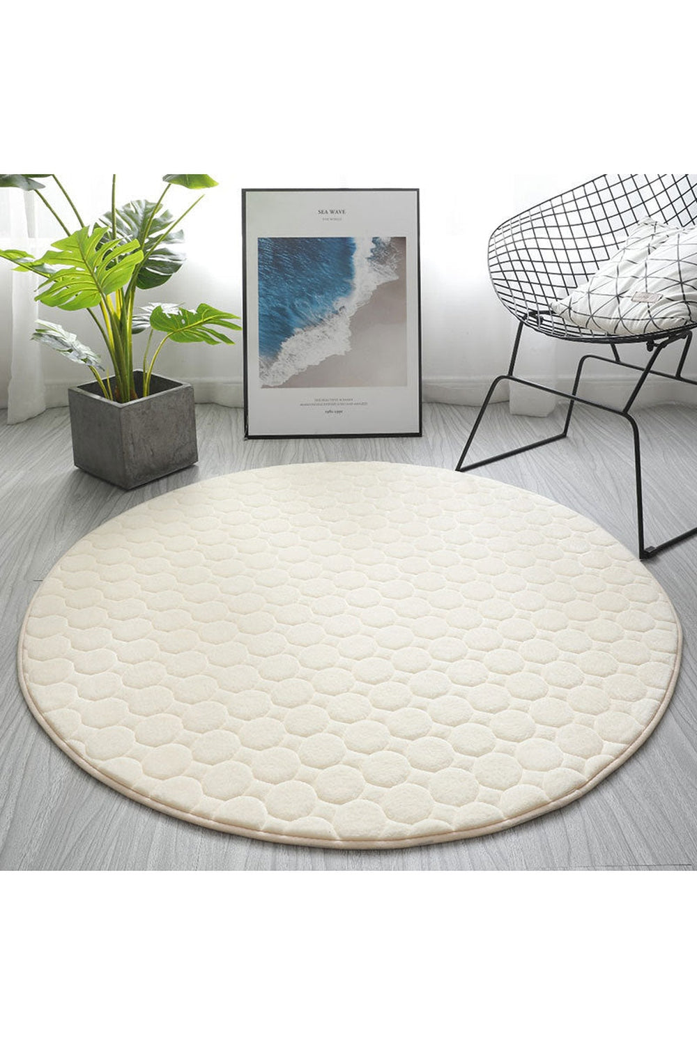 Thickened Pastel Round Rug