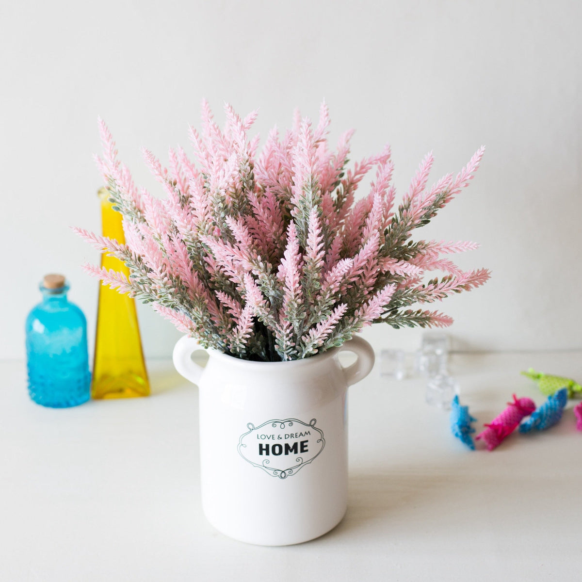 Faux Lavender Plastic Plant