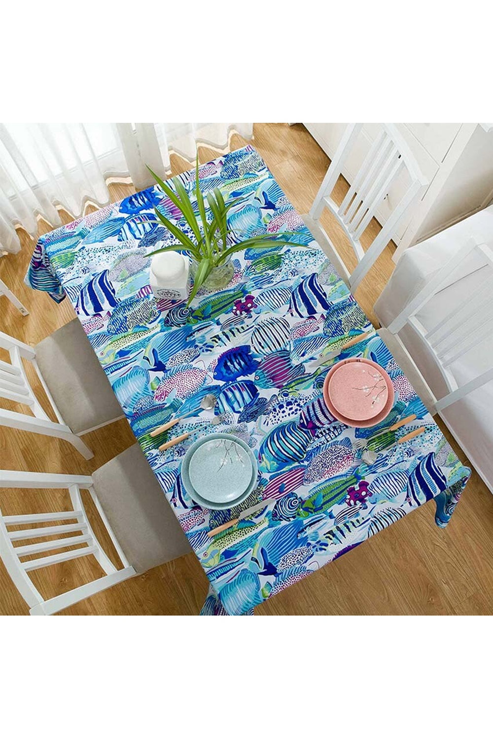 Oceanic Tropical Fish Tablecloth