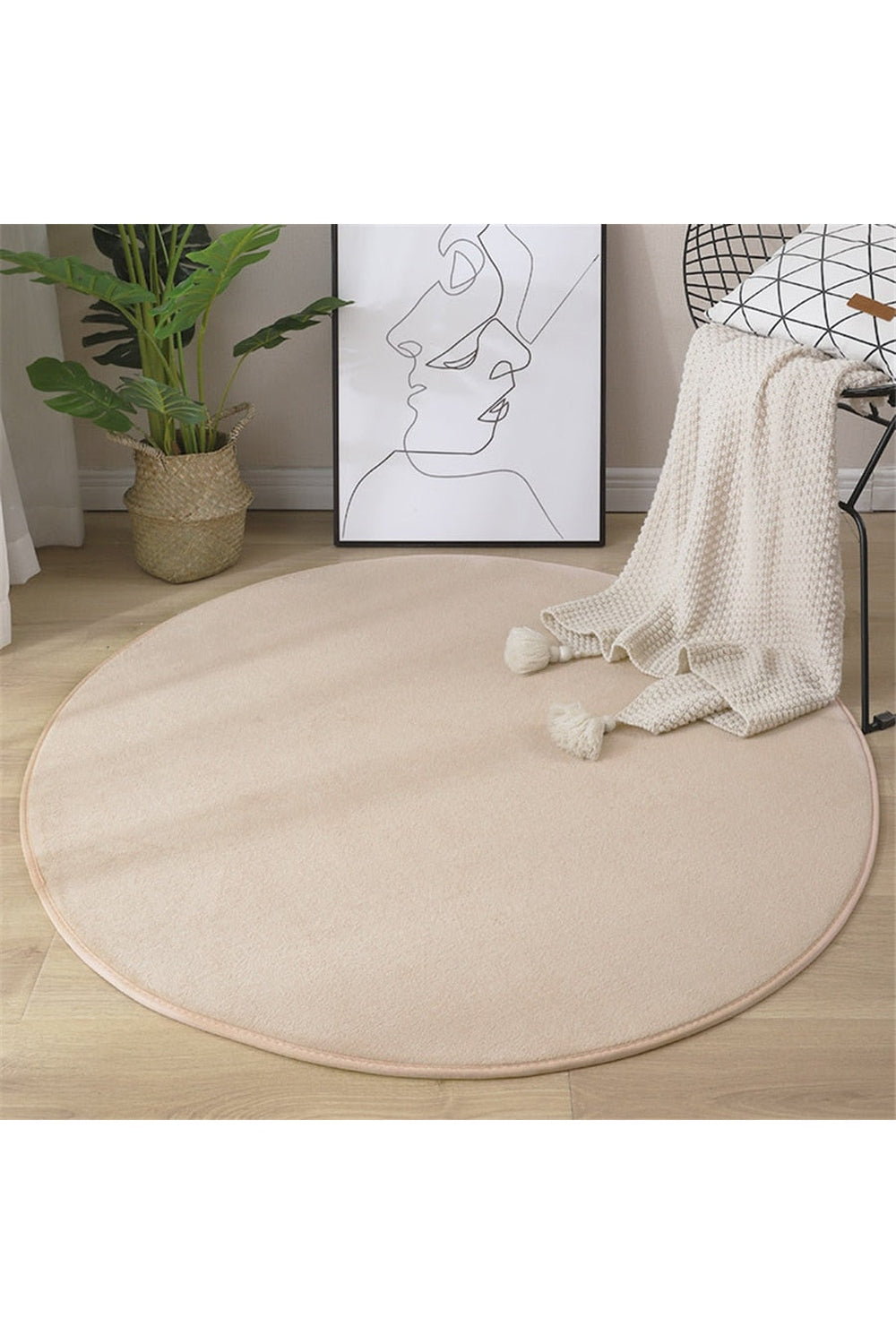 Soft Round Coral Pattern Rug