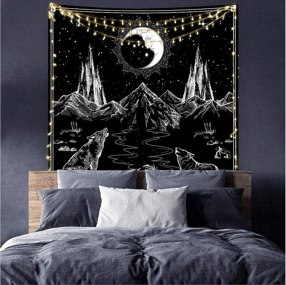 Astrology Moon Phase Tarot Tapestry