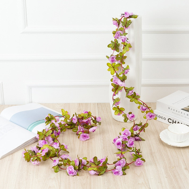 Blossoming Artificial Rose Vine - 250CM