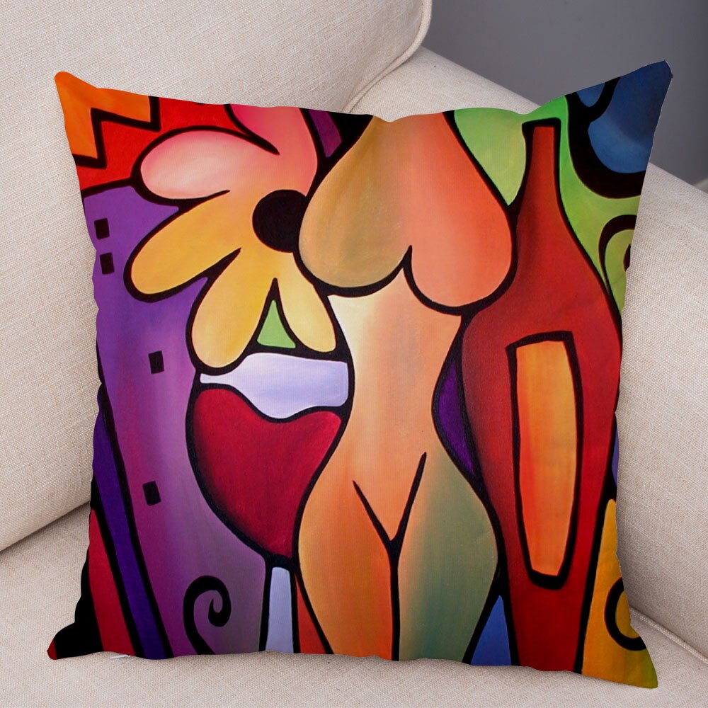 Indie Abstract Art Pillow Case