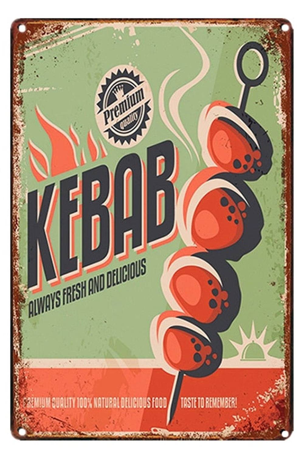 Street Food Theme Metal Posters