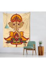 Lord Ganesha Mandala Tapestry