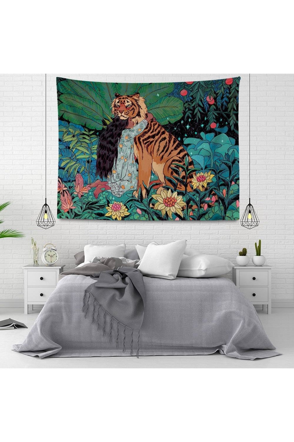 Forest-Inspired Velvet Mandala Tapestry