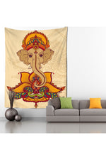 Lord Ganesha Mandala Tapestry