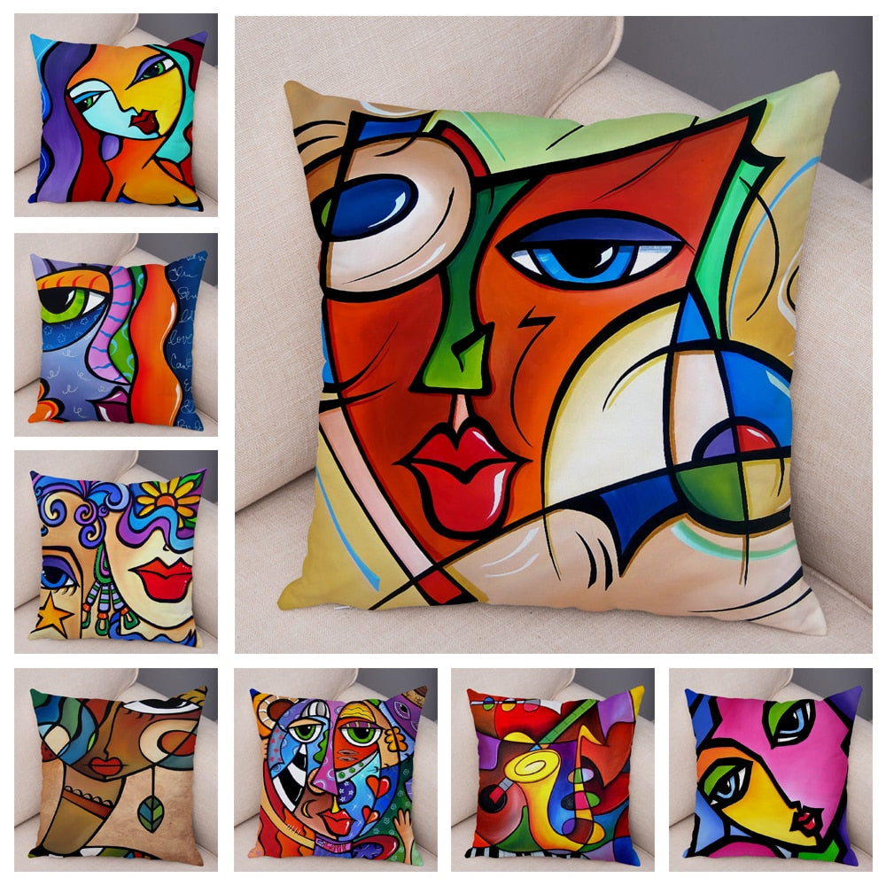 Indie Abstract Art Pillow Case