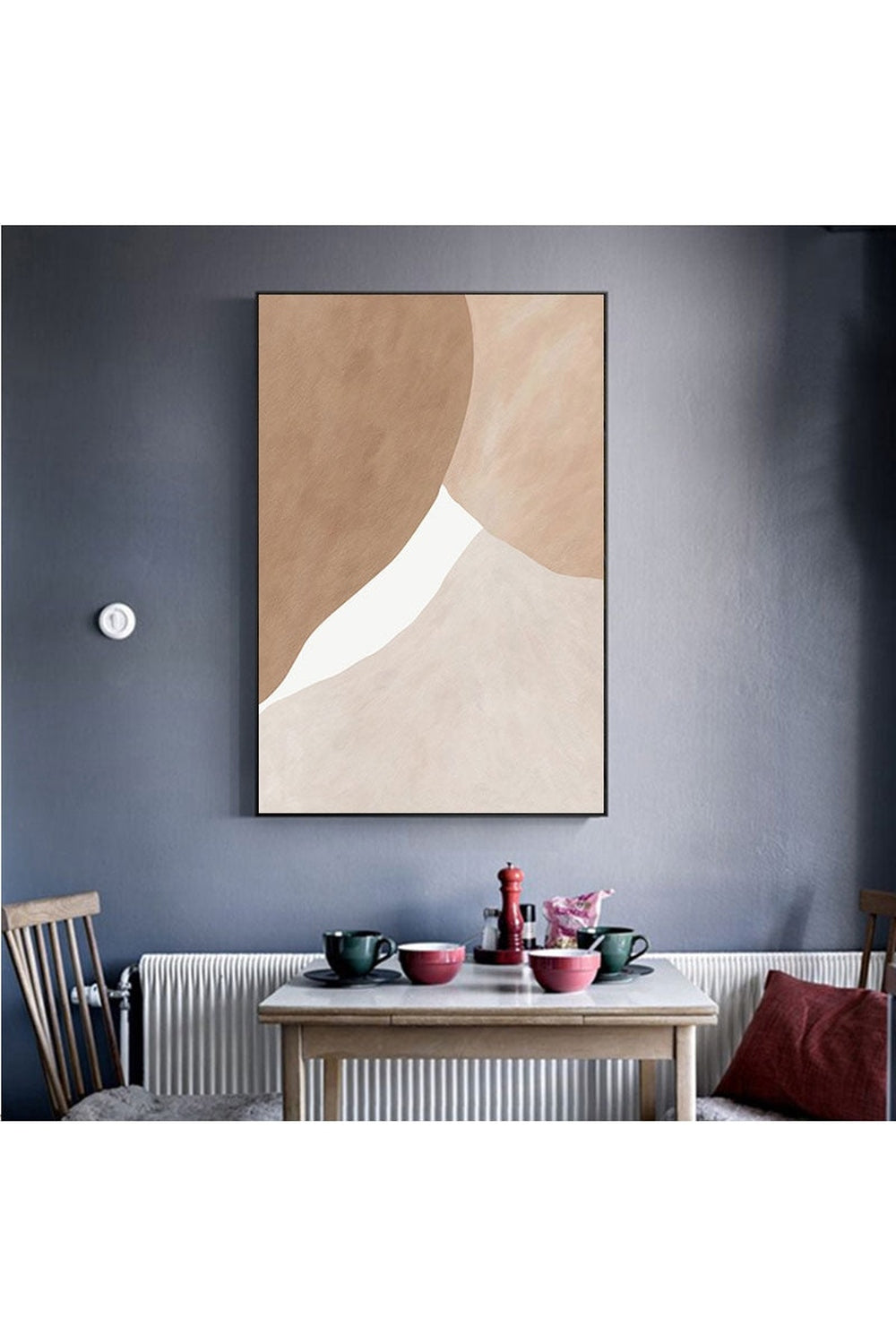 Beige Abstract Canvas Poster - Light Academia