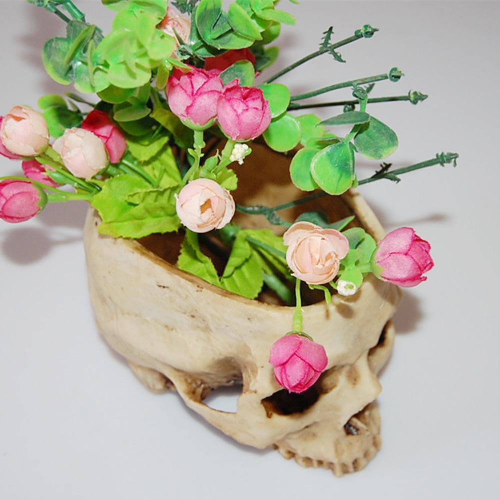 Goth Skull Flower Pot