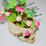 Goth Skull Flower Pot