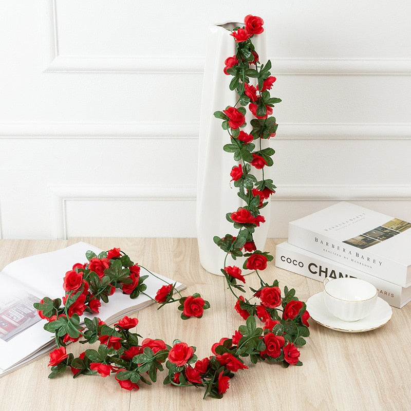 Blossoming Artificial Rose Vine - 250CM